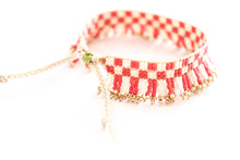 Load image into Gallery viewer, Festival Flare Checkered Fringe Beaded Bracelet