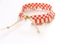 Load image into Gallery viewer, Festival Flare Checkered Fringe Beaded Bracelet