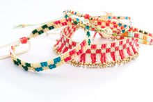 Load image into Gallery viewer, Festival Flare Checkered Fringe Beaded Bracelet