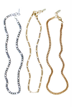 Load image into Gallery viewer, KAVEAH Brushed Rhodium Silver Chain Necklace