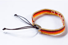 Load image into Gallery viewer, Ombré Sunset WWJD Beaded Bracelet