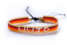 Load image into Gallery viewer, Ombré Sunset WWJD Beaded Bracelet