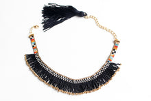 Load image into Gallery viewer, Fringe Fusion Checkerboard Choker Necklace
