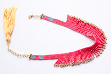 Load image into Gallery viewer, Bubblegum Glam Fringe Choker Necklace