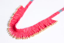 Load image into Gallery viewer, Bubblegum Glam Fringe Choker Necklace