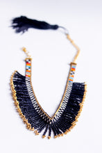 Load image into Gallery viewer, Fringe Fusion Checkerboard Choker Necklace