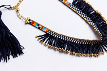Load image into Gallery viewer, Fringe Fusion Checkerboard Choker Necklace