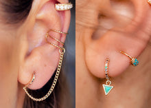 Load image into Gallery viewer, Drop Chain Cuff Earring Asymmetrical Set