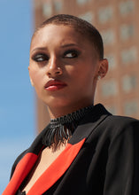 Load image into Gallery viewer, Black Fringe Choker Necklace