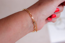 Cargar imagen en el visor de la galería, Gold Chain Link Layering Chain Bracelet