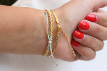 Load image into Gallery viewer, Dainty Minty Blue Stacker Bracelet