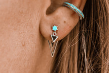 Load image into Gallery viewer, Silver Flex Ear Jackets | Earrings 3 In 1