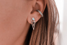 Load image into Gallery viewer, Silver Flex Ear Jackets | Earrings 3 In 1