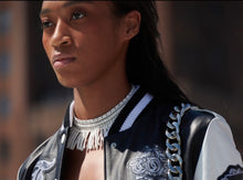 Load image into Gallery viewer, White Fringe Choker Necklace