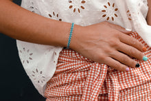 Load image into Gallery viewer, Teal Blue *Silver* Stacker Bracelet