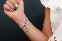 Load image into Gallery viewer, Teal Blue *Silver* Stacker Bracelet
