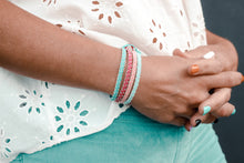 Cargar imagen en el visor de la galería, Magenta *Silver* Stacker Bracelet