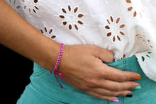 Cargar imagen en el visor de la galería, Magenta *Silver* Stacker Bracelet