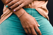 Cargar imagen en el visor de la galería, Dusty Orange *Silver* Stacker Bracelet