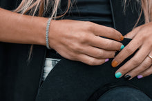 Load image into Gallery viewer, Grey *Silver* Stacker Bracelet