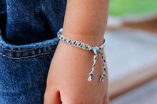 Cargar imagen en el visor de la galería, Grey and Black Custom NAME Bracelet