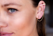 Load image into Gallery viewer, Drop Chain Cuff Earring Asymmetrical Set