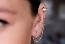 Load image into Gallery viewer, Drop Chain Cuff Earring Asymmetrical Set