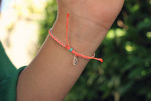 Load image into Gallery viewer, Neon Pink Silver Stacker Bracelet