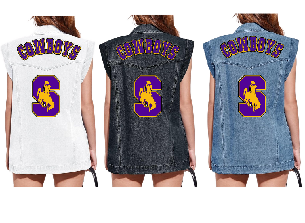 Cowboys Oversized Denim Vest