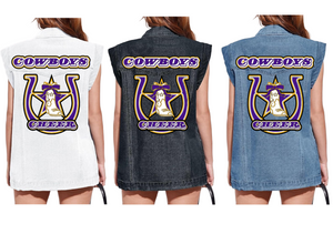 Cowboys CHEER Oversized Denim Vest