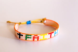 Keep The Faith Colorful Beaded Bracelet