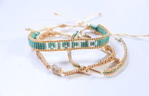Sea foam Blue WWJD Beaded Bracelet