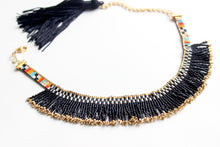 Load image into Gallery viewer, Fringe Fusion Checkerboard Choker Necklace
