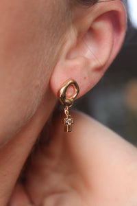 Criss Cross Gold Earrings