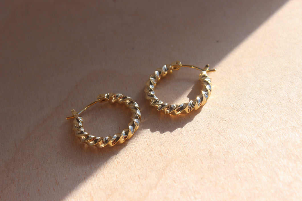 Never Have I Ever Gold Twist Hoops