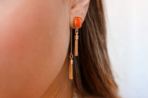 Coral Drip Earrings