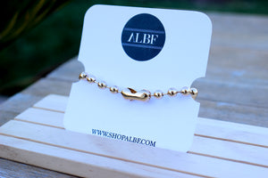 14K Gold Large Ball Chain Bracelet