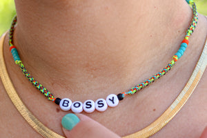 So "Bossy" Word Necklace