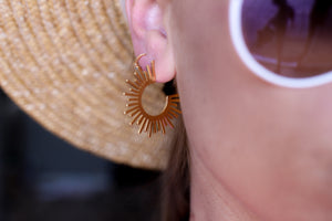 Large Sunburst Earrings
