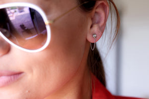 Dainty Silver Loop Earrings