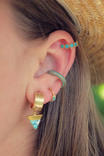 Load image into Gallery viewer, Dainty Turquoise Stone Ear Cuff
