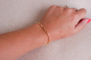 Gold Chain Link Layering Chain Bracelet