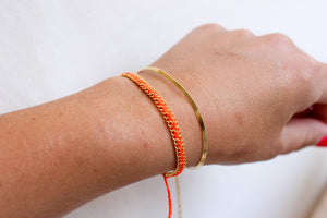 Dainty Neon Orange Stacker Bracelet