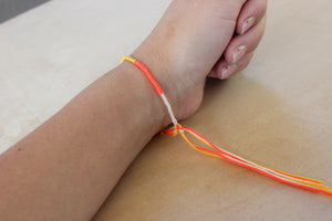 Electric Daisy Hand Tied Bracelet