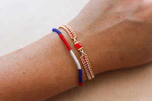 Born In The USA Hand Tied Bracelet