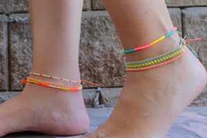 Poolside Hand Tied Anklet
