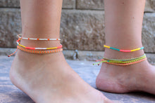 Load image into Gallery viewer, Tangerine Dream Hand Tied Anklet
