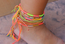 Load image into Gallery viewer, Neon Paradise Hand Tied Anklet
