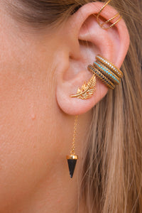 Super Fly 2 In 1 Drip Feather Earrings