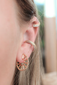 Wheels In Motion Gold Hoop Earrings